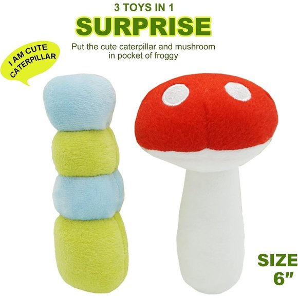 Onsoyours F Stuffed Animal Frog Plush Pillow for Kids (Green Frog B) - Picture 5 of 6